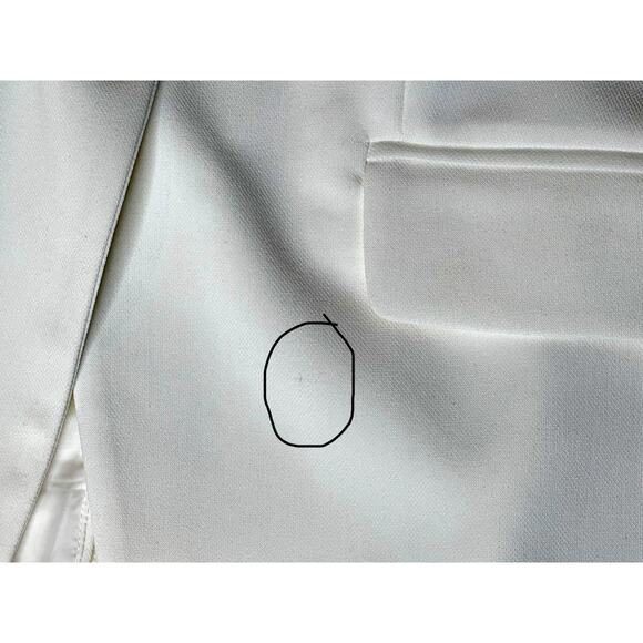 Banana Republic Tailored White Blazer Bi-Stretch Jacket 8 Vanilla Girl Preppy - Picture 7 of 10